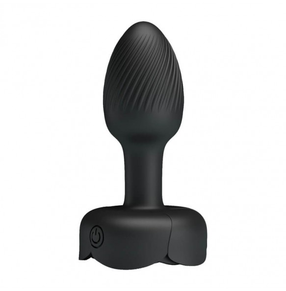 Pretty Love - Olman RGB Light Vibrating Anal Plug (Chargeable - Black)